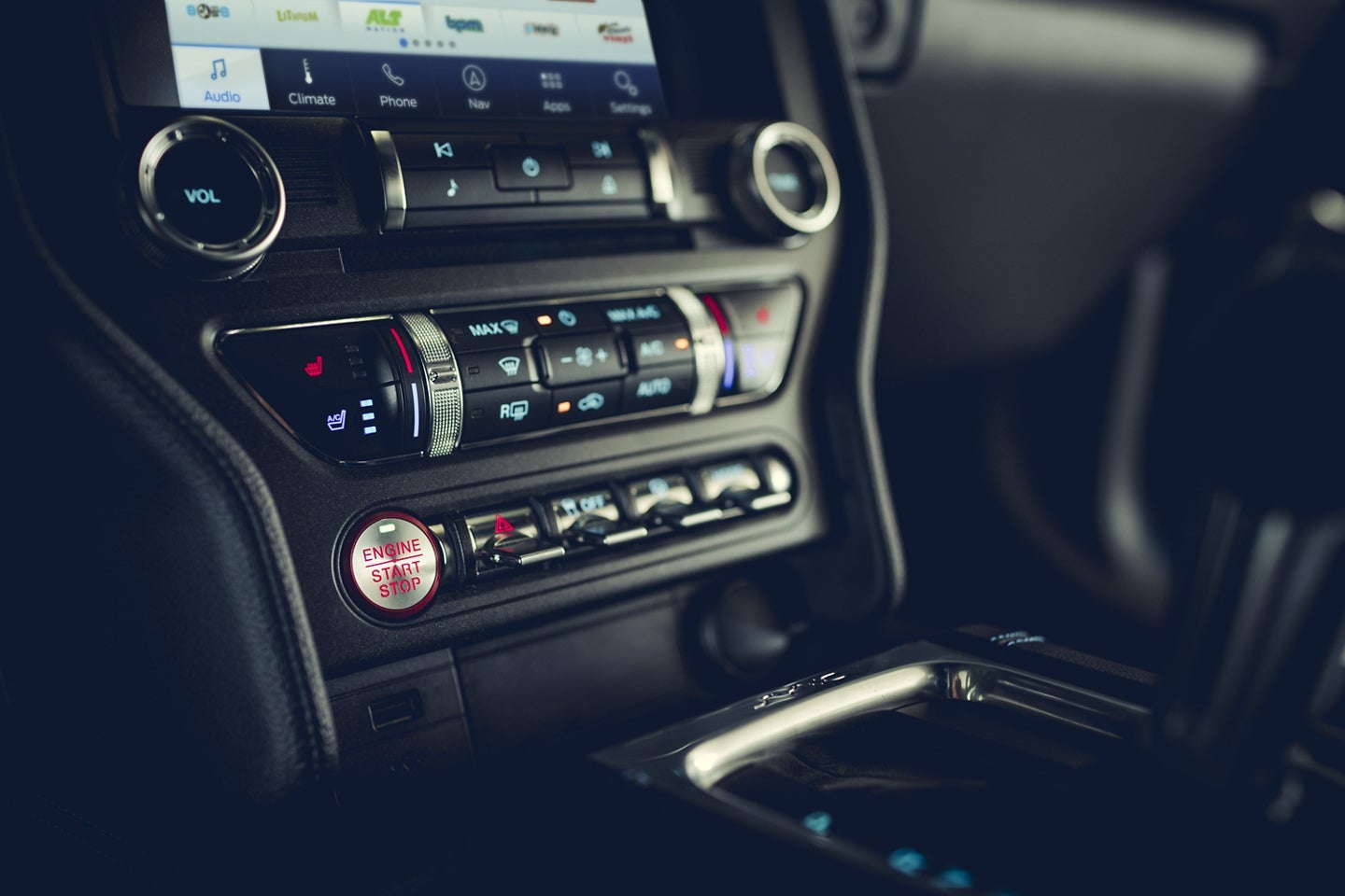 Controls in the 2020 Mustang