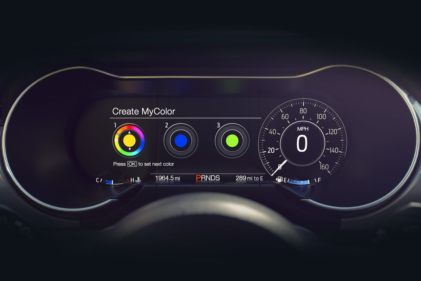 Driver Information Display in the 2020 Mustang