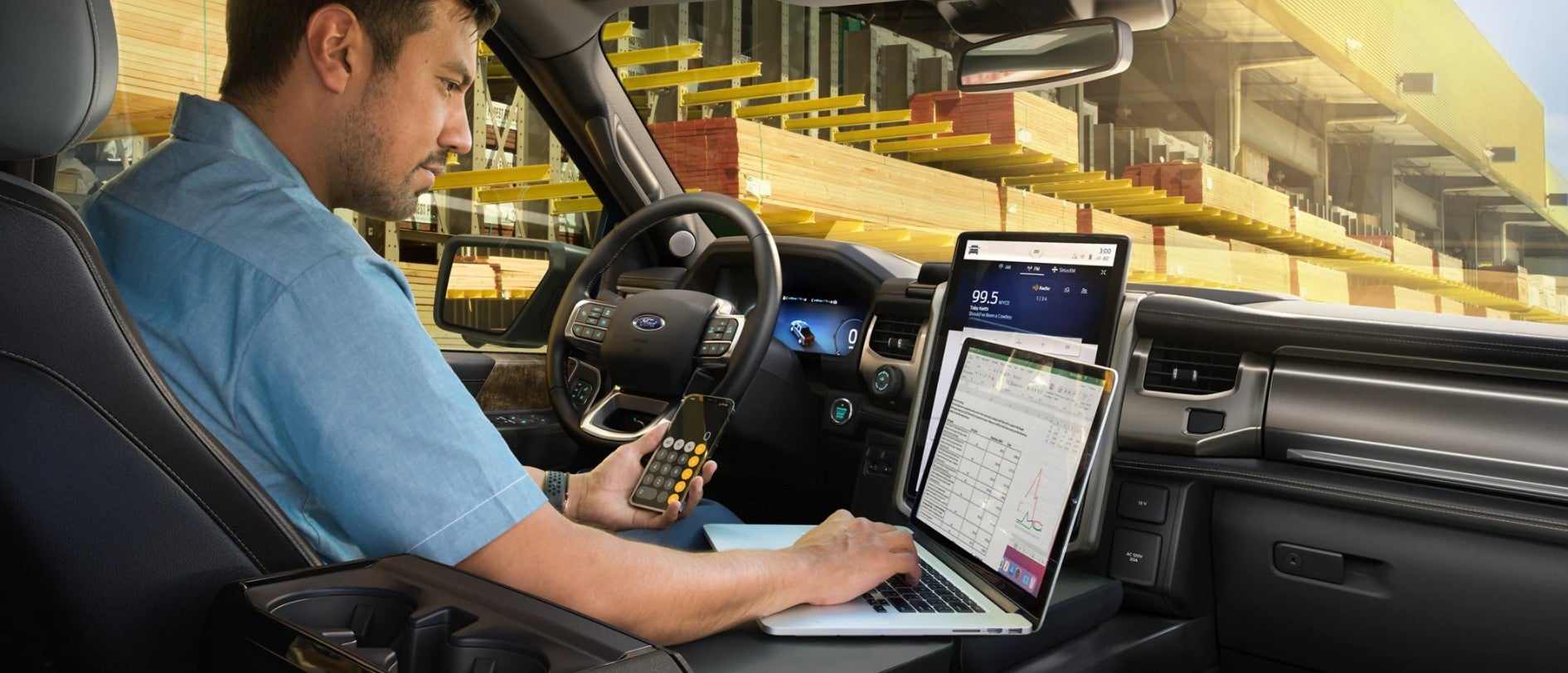 2022 Ford F-150 Lightning Interior Work Surface